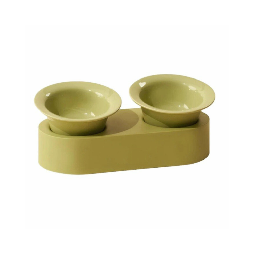 2-in-1 Ceramic Pet Bowl Set for Food & Water Cat Bowls